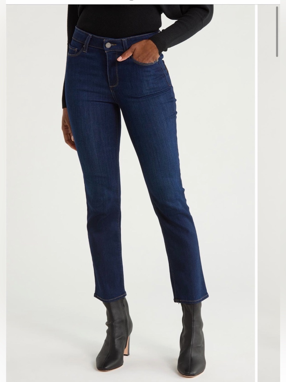PAIGE Jacqueline straight Dark Indigo Ankle Jeans